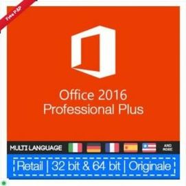 اللغة الاختيارية Microsoft Ms Office 2016 Professional Plus Retail FPP Key